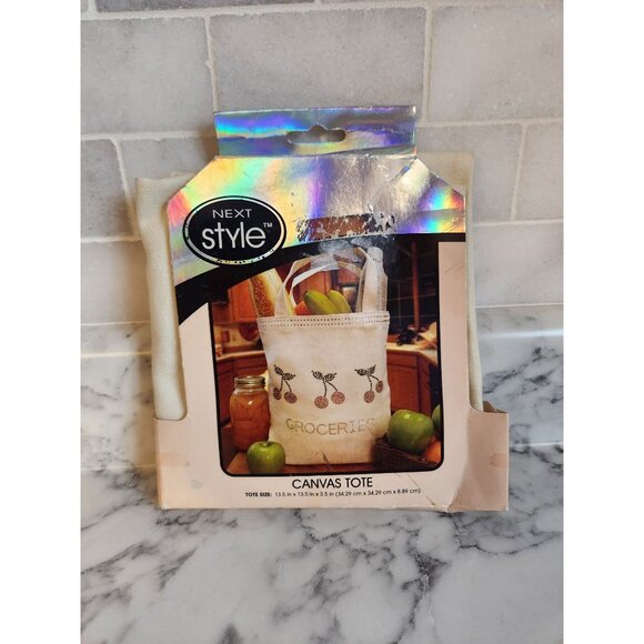 Next Style Canvas Tote Bag DIY Ready To Decorate 13.5 x 13.5 x 3.5 Sturdy Canvas - Picture 3 of 3